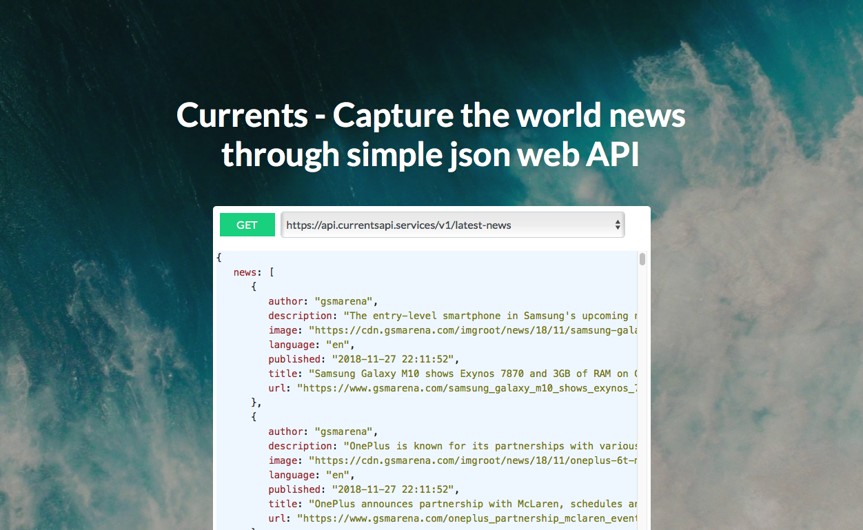 Currents API