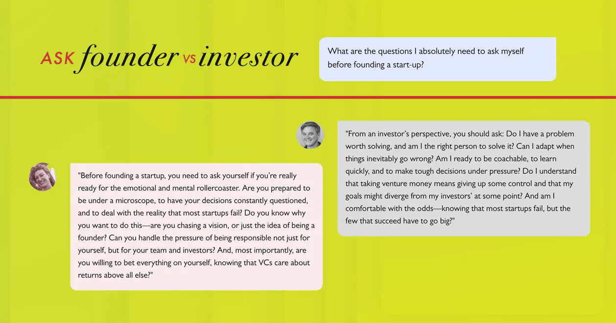 Ask Founder vs Investor gallery image