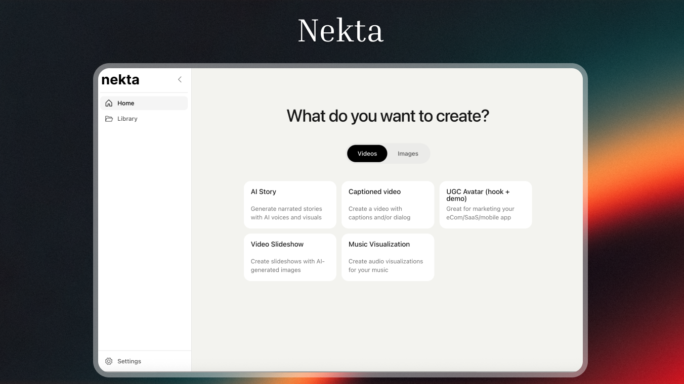 Nekta - AI Marketing Studio - Screenshot 2 showing product features and functionality