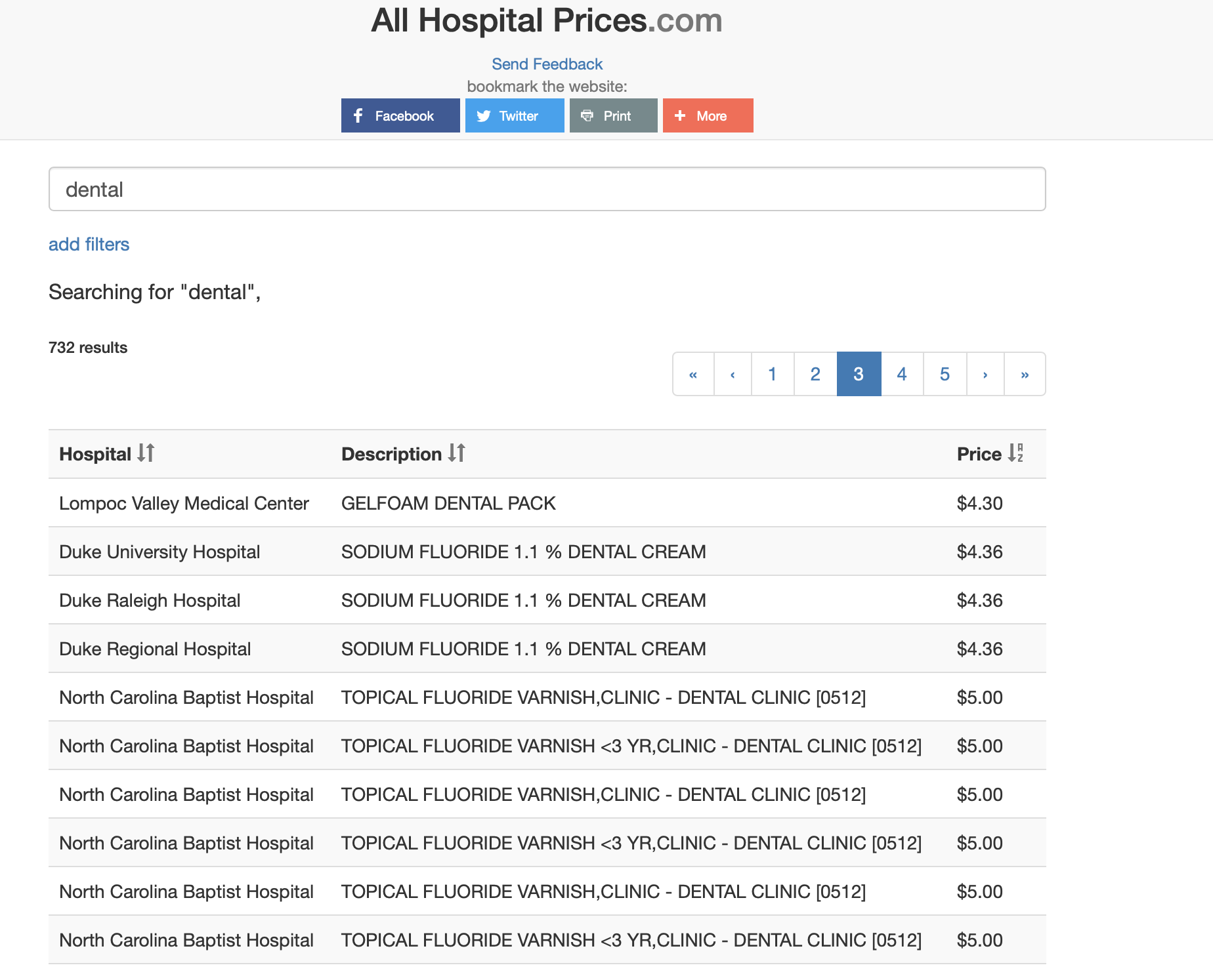 All Hospital Prices gallery image