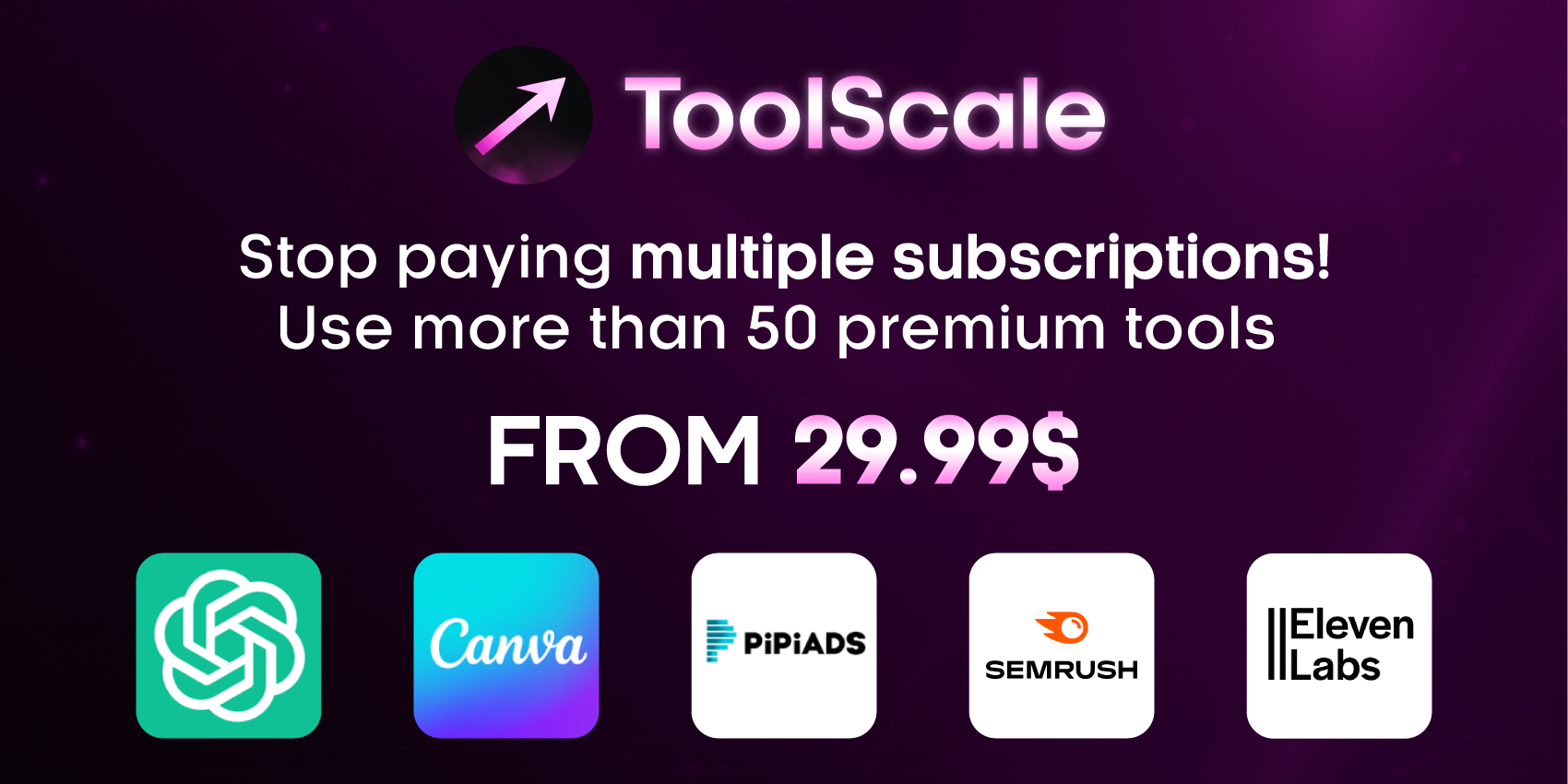 ToolScale - Main product screenshot demonstrating key features and user interface