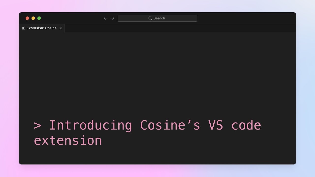 Cosine VS Code Extension gallery image