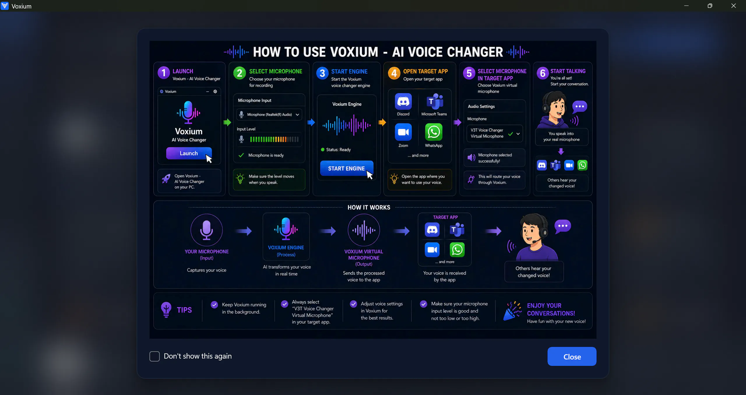 Voxium - Realtime AI Voice Changer gallery image