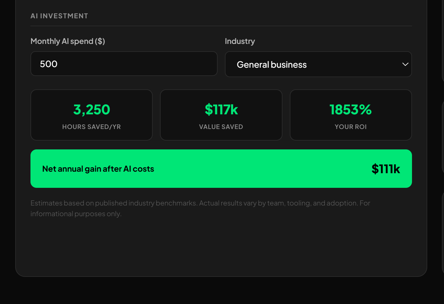 Automate Profit AI - Calculate AI ROI gallery image