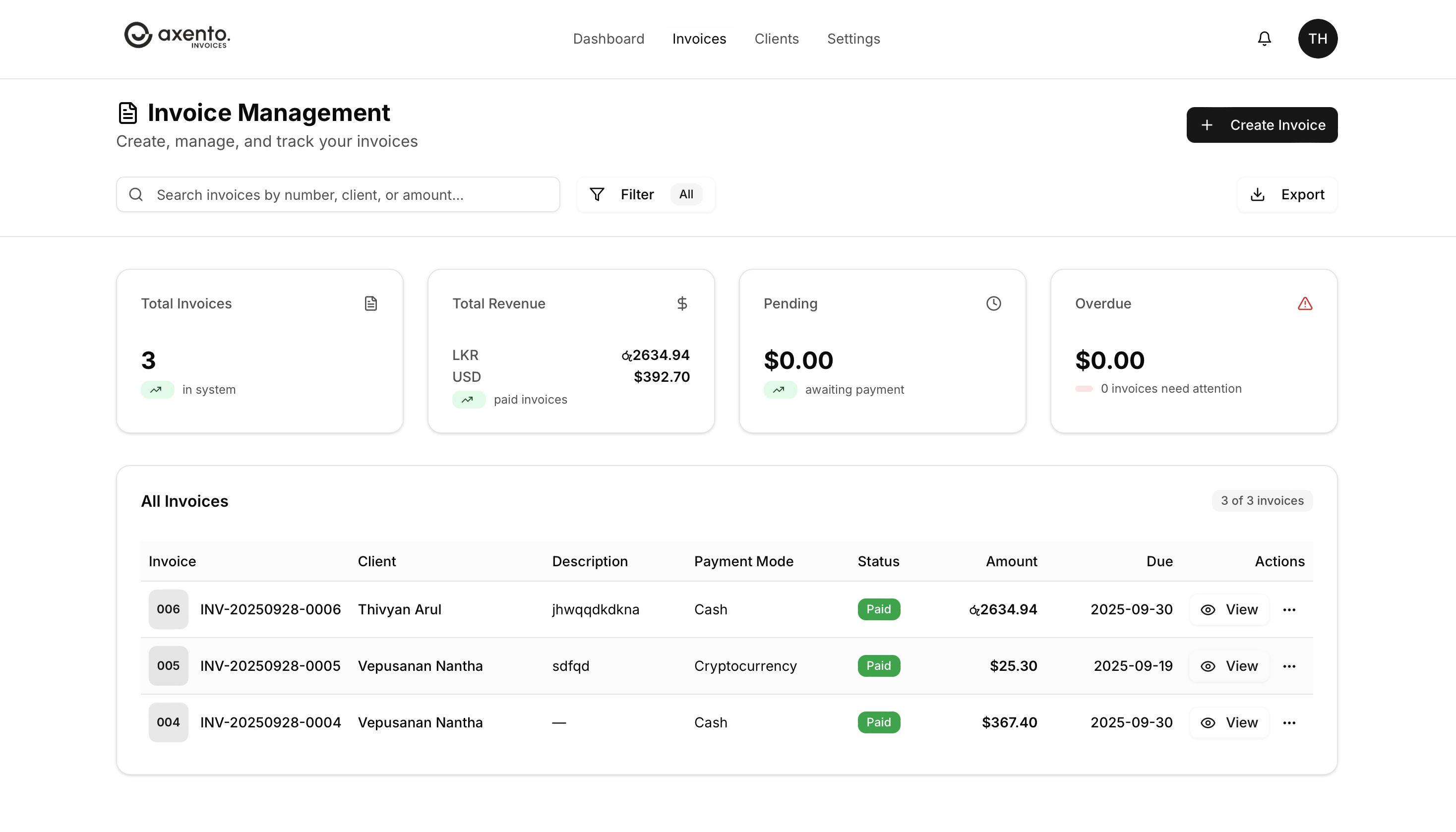 Axento Invoices gallery image