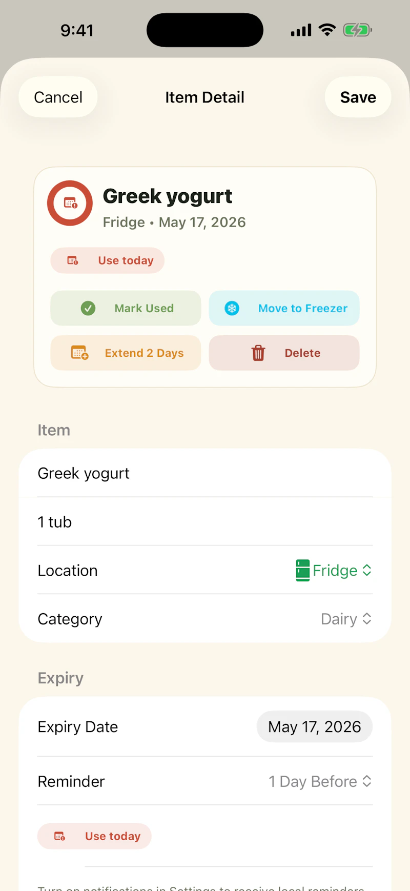 Use By: Food Tracker screenshot 2