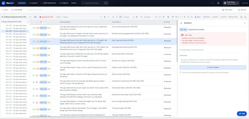PreQMS screenshot 4