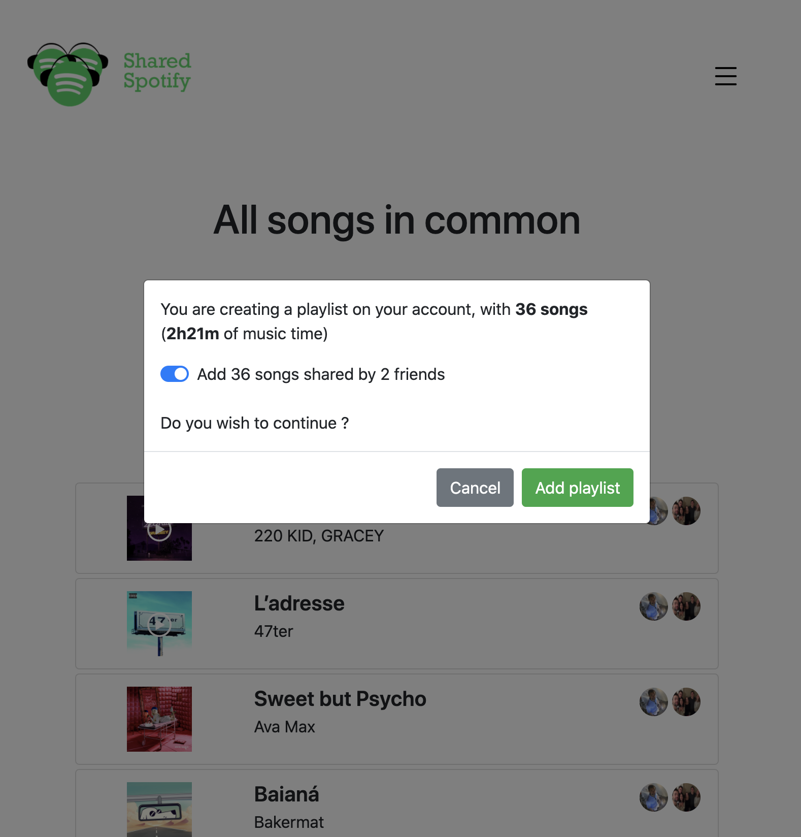 Shared Spotify gallery image