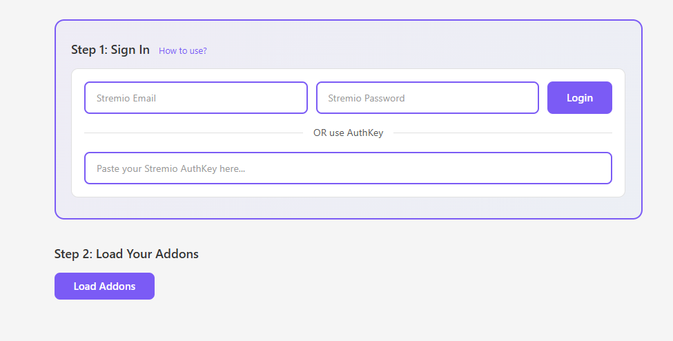 Stremio Addon Manager - Main product screenshot demonstrating key features and user interface