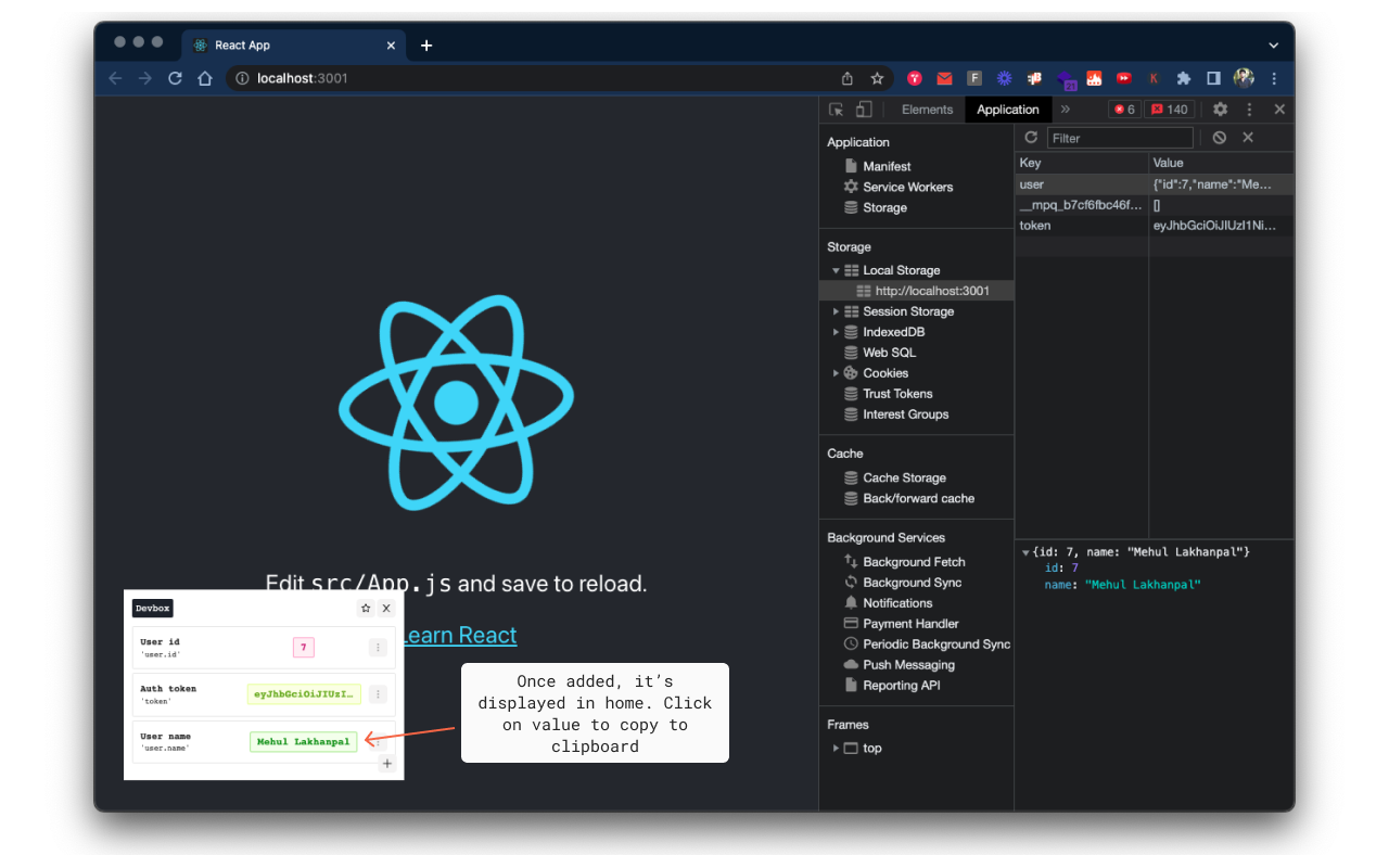 devbox - ローカルストレージ用のUIメディア5