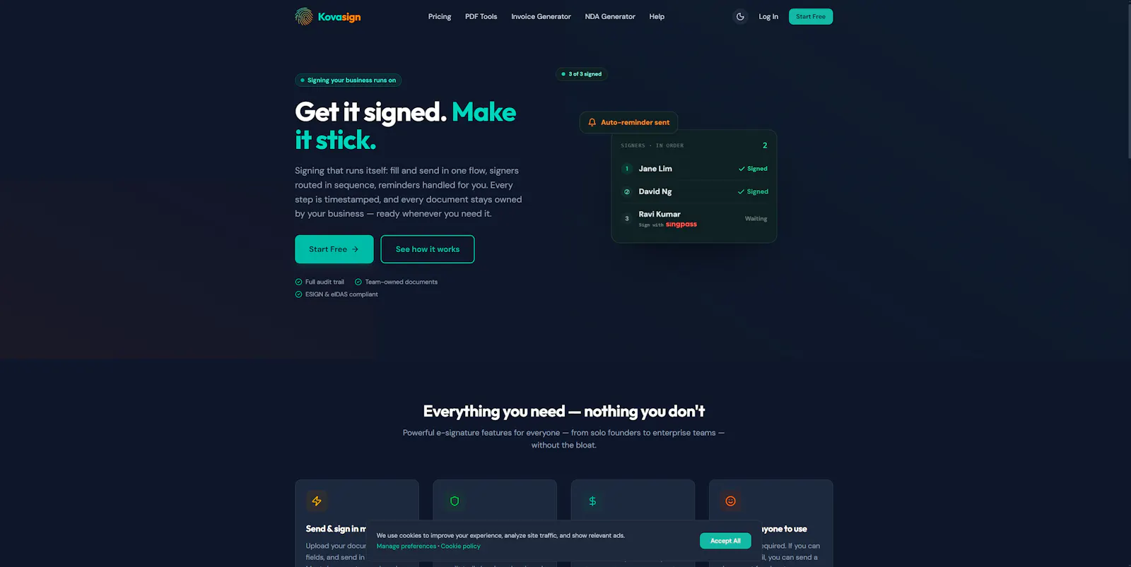 Kovasign screenshot 2