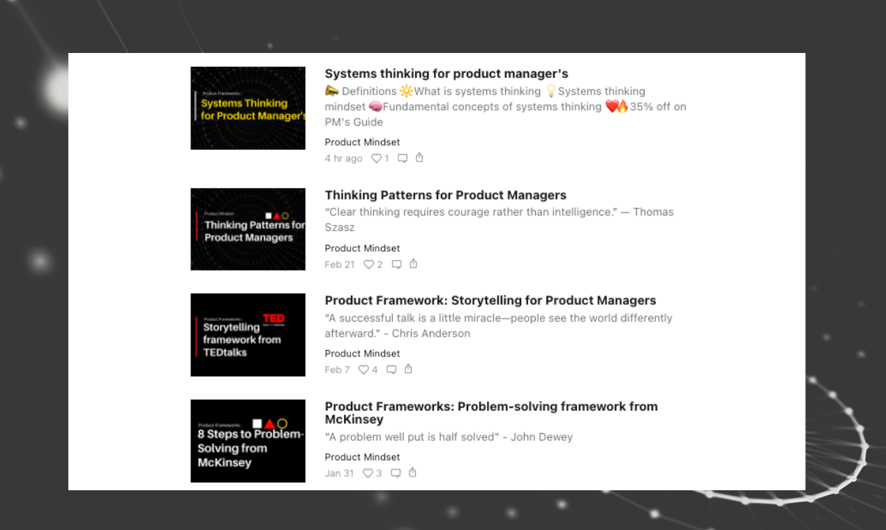 Product mindset's newsletter  gallery image