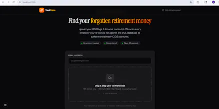 VaultTrace — Find Your Forgotten 401(k) gallery image