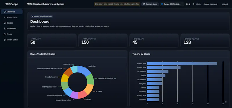 WiFiScope-WiFi awareness & PCAP analysis screenshot 1