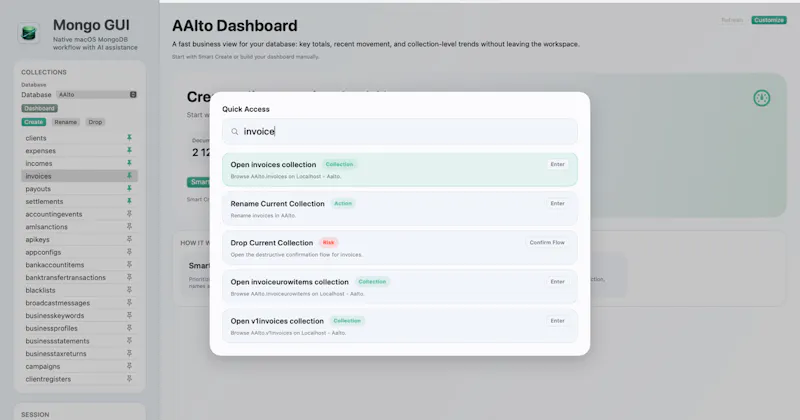 Mongo GUI screenshot 1