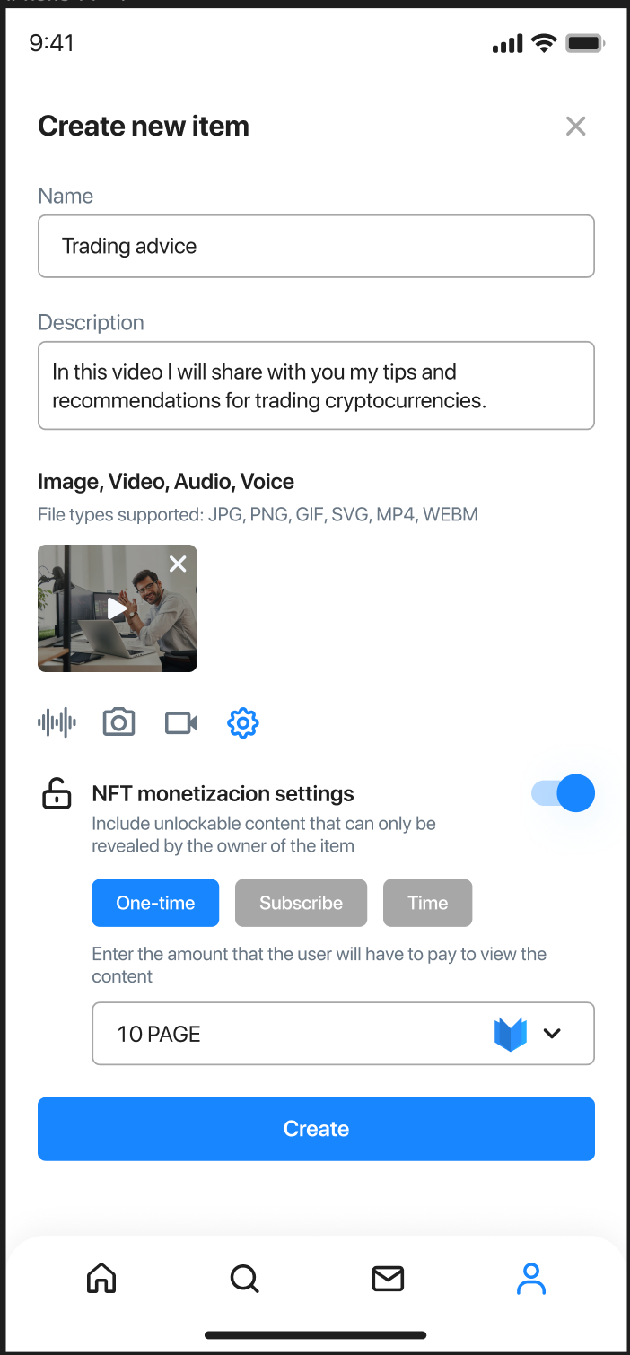 Crypto.Page decentralized social network media 3