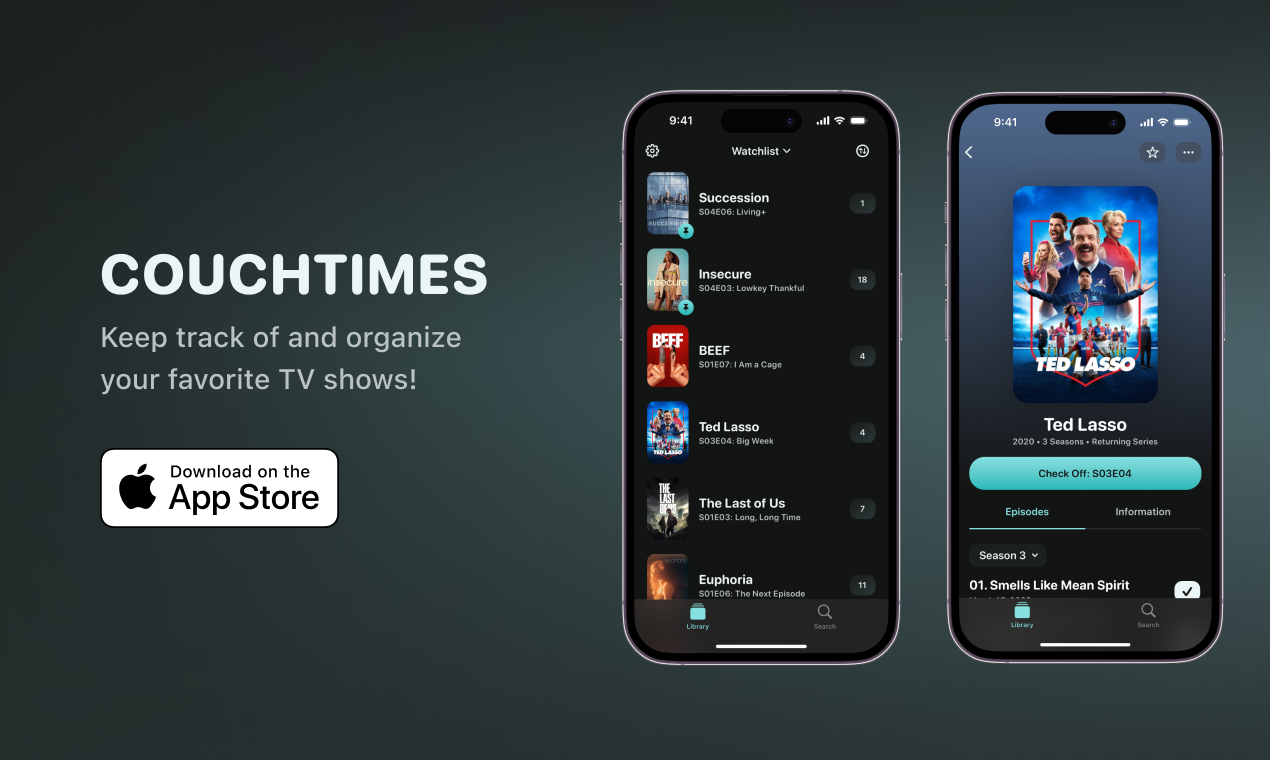 Couchtimes - iOS 용 우아한 TV 추적 솔루션 미디어 1