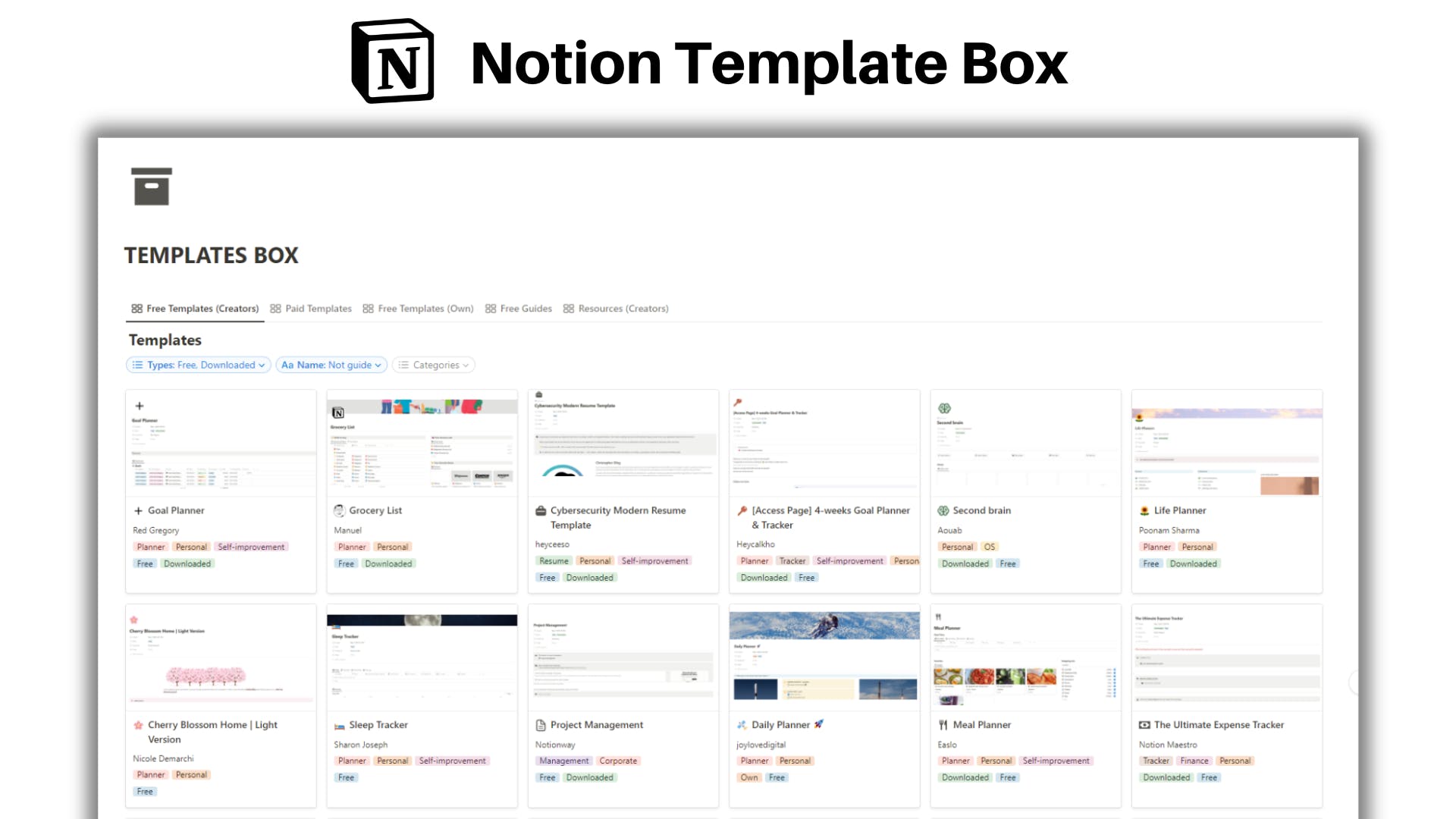 Notion Template Box media 1