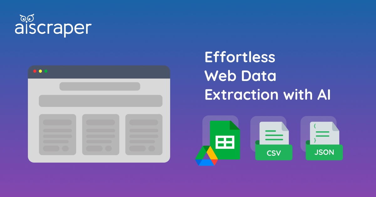 AIScraper - Main screenshot showing features and interface