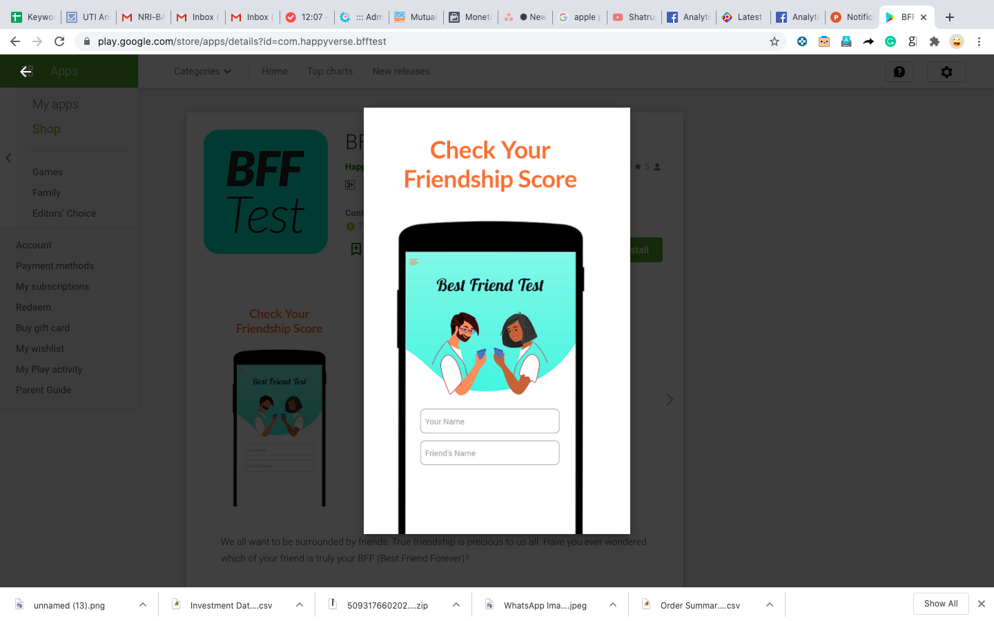 BFF Friendship Test