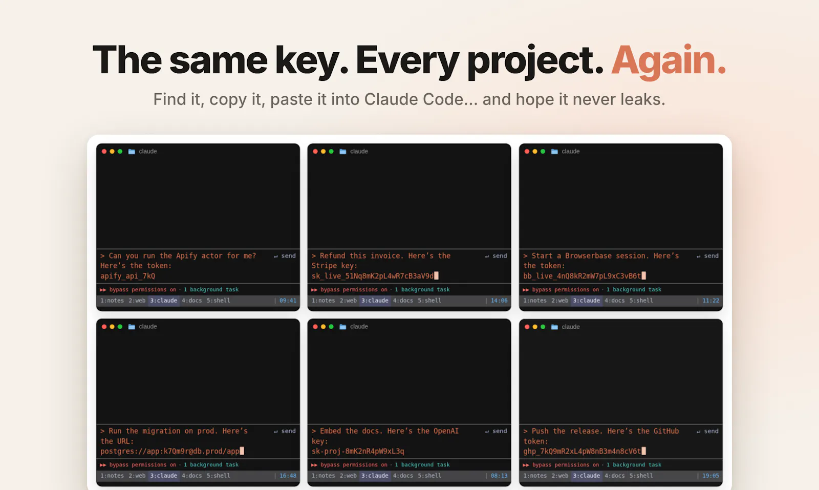 API Keys, without the terminal screenshot 4