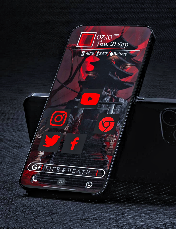 Scarlet Theme for KLWP media 4