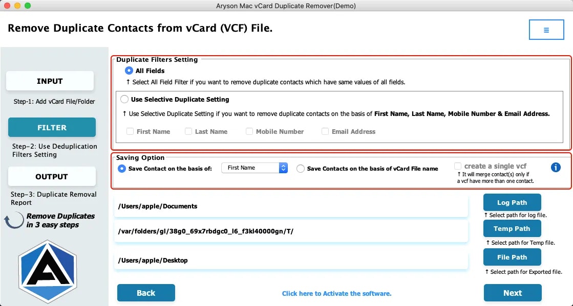 Media Arryson mac vcard sao chép trùng lặp 3