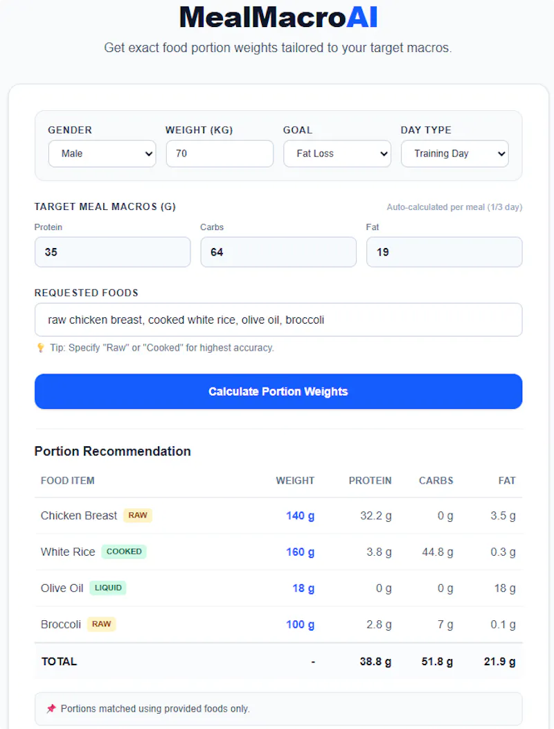 MealMacroAI screenshot 1