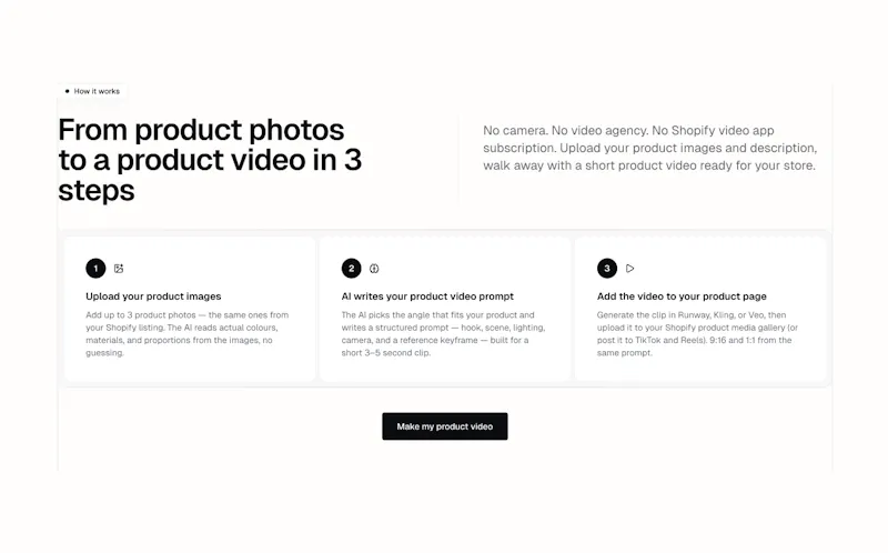 Shopify Product Video Generator (Prompt) screenshot 2