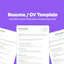 Text Only One Column Resume CV Template