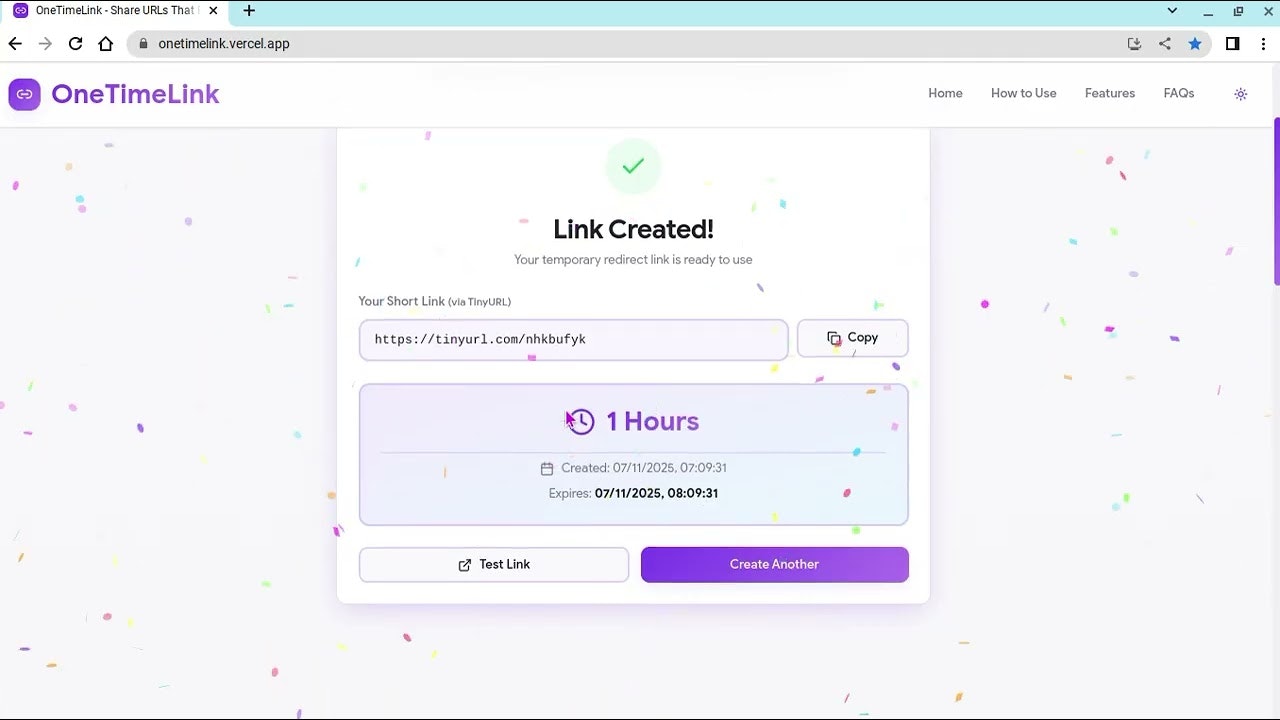 OneTimeLink gallery image