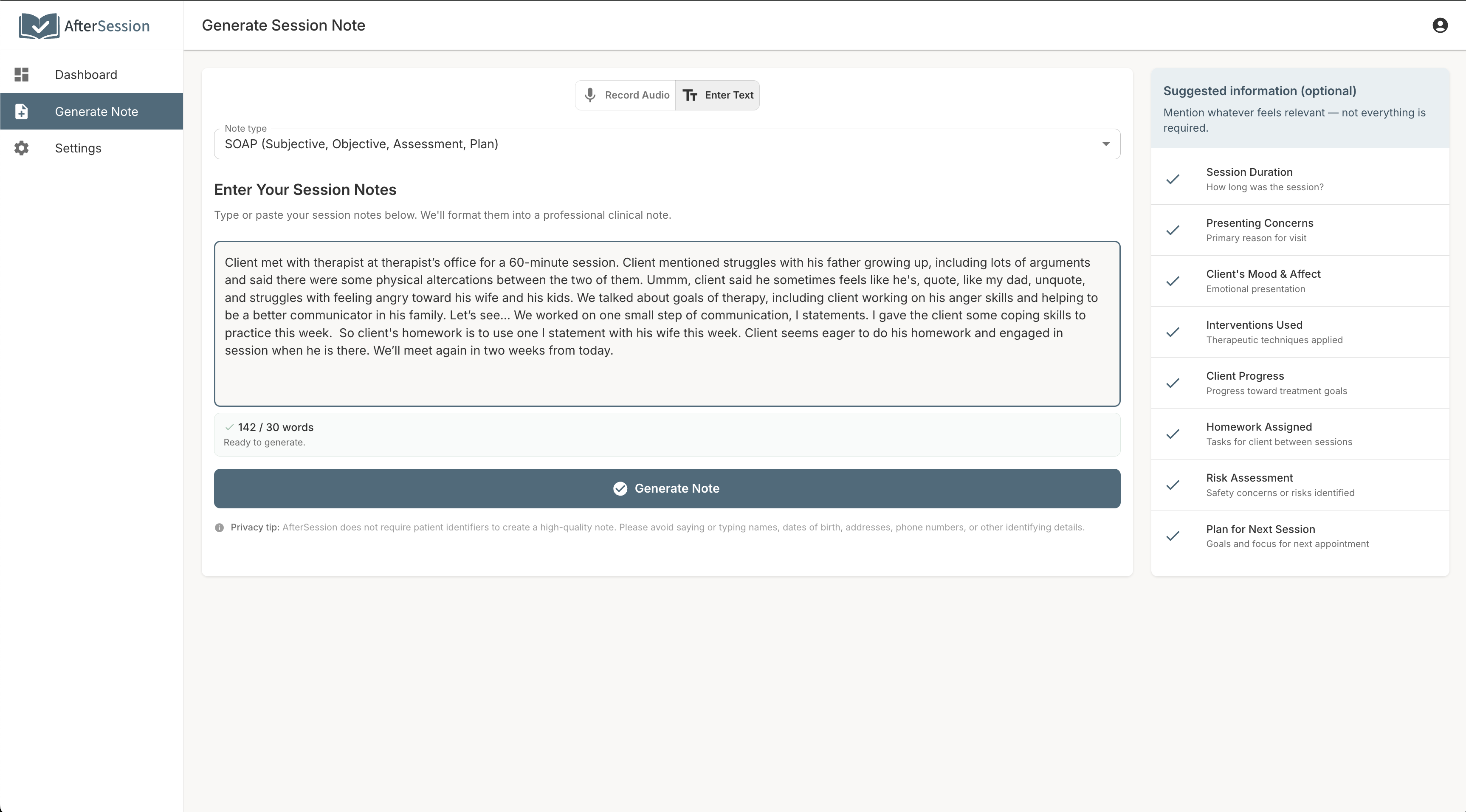 AfterSession gallery image