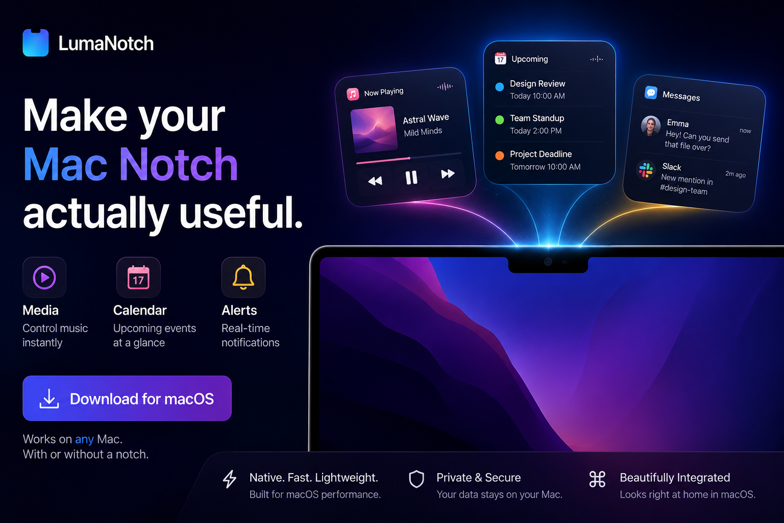 LumaNotch - Dynamic Island for macOS gallery image