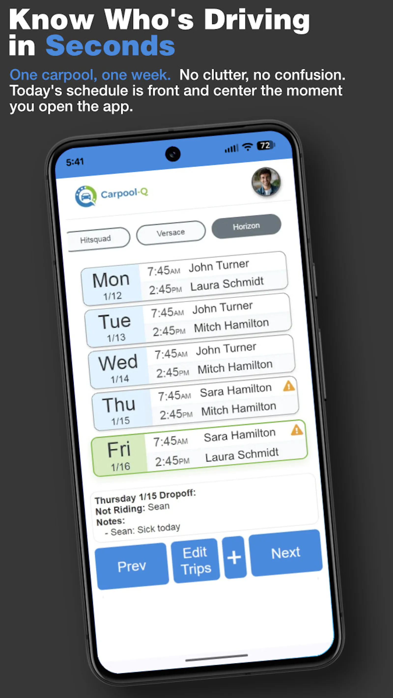Carpool-Q: School Carpool screenshot 3