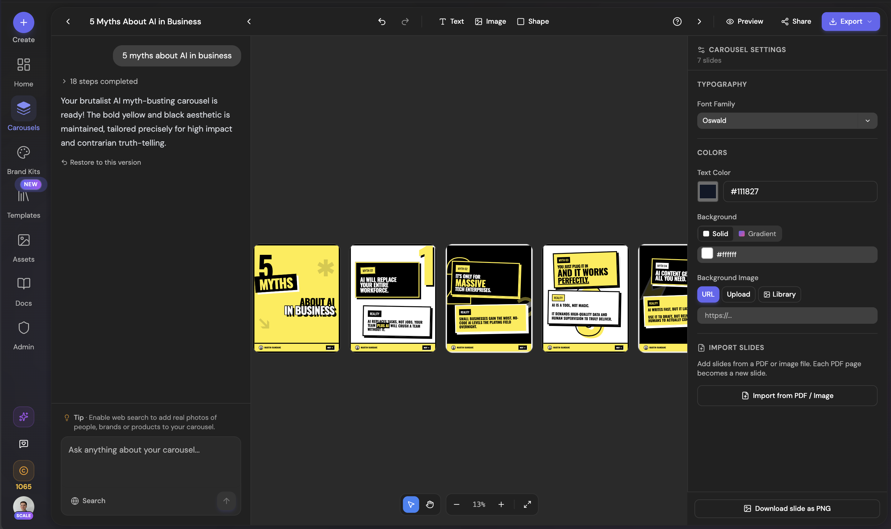 Carousels Generator Templates gallery image