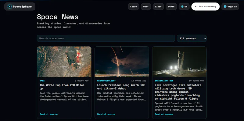 SpaceSphere screenshot 1
