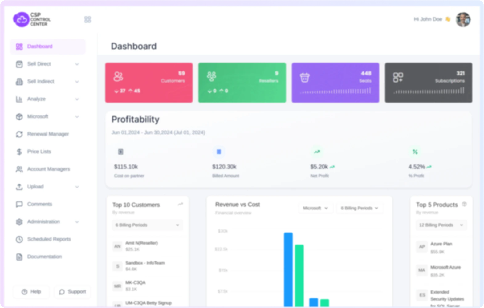 CSP Control Center screenshot 2
