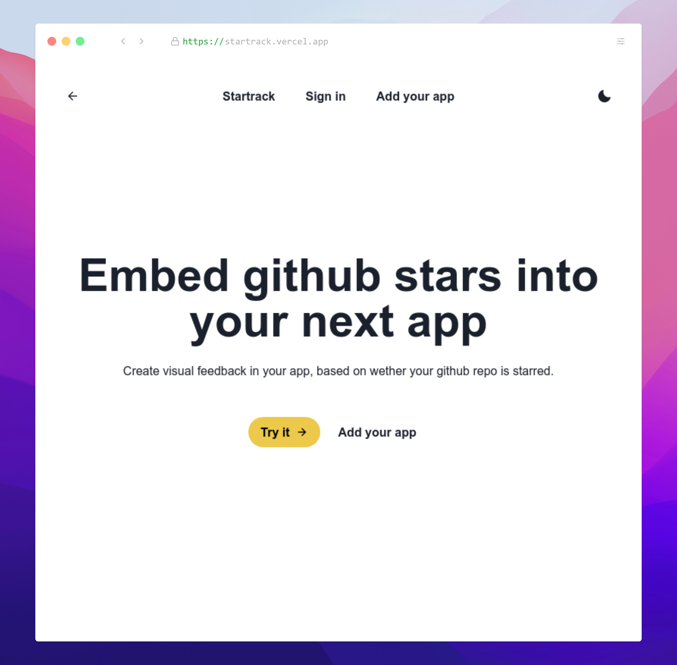 Startrack - Incrustar las estrellas de Github en su próxima aplicación. media 4
