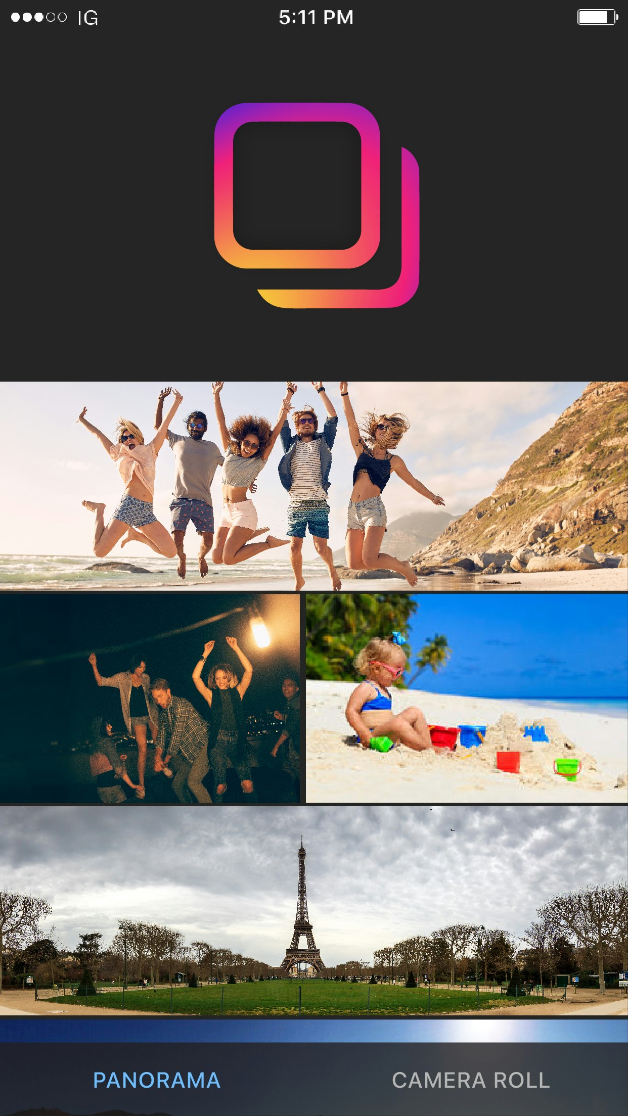 Swipeable Panorama for Instagram Image
