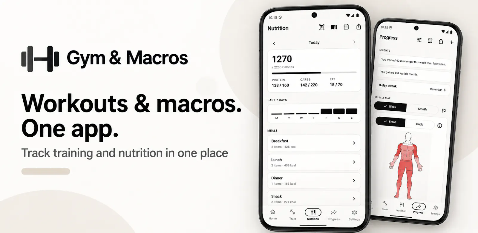 Gym & Macros: Workout Tracker screenshot 1