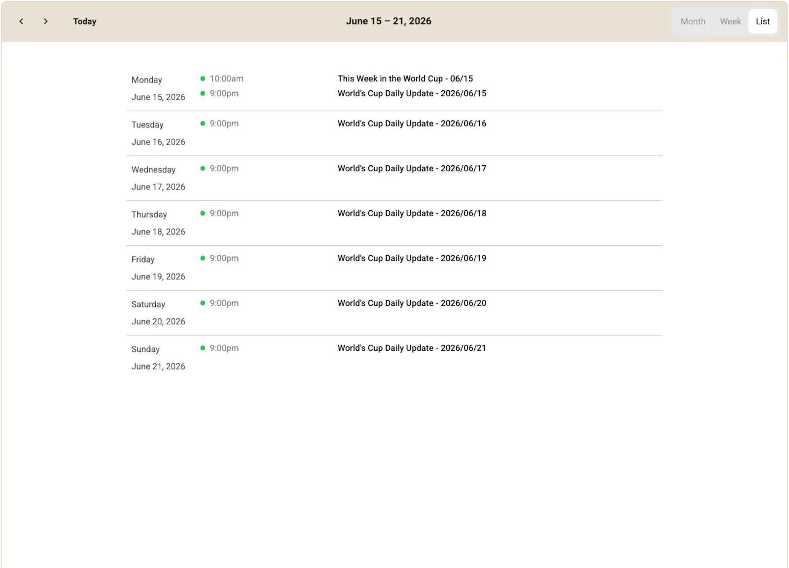 LiveScheduler screenshot 3