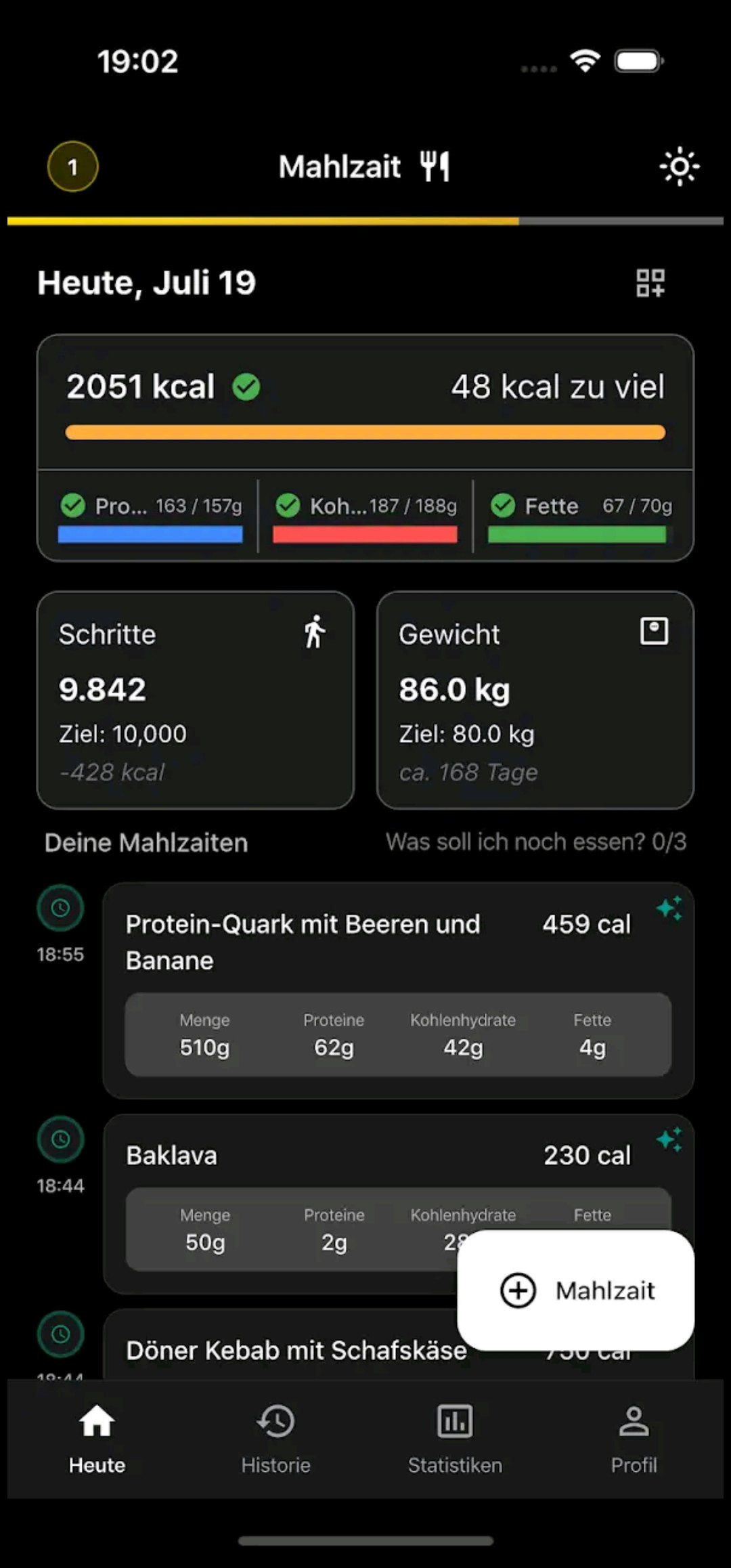 Mahlzing - Un'app di monitoraggio dei pasti con AI! media 1