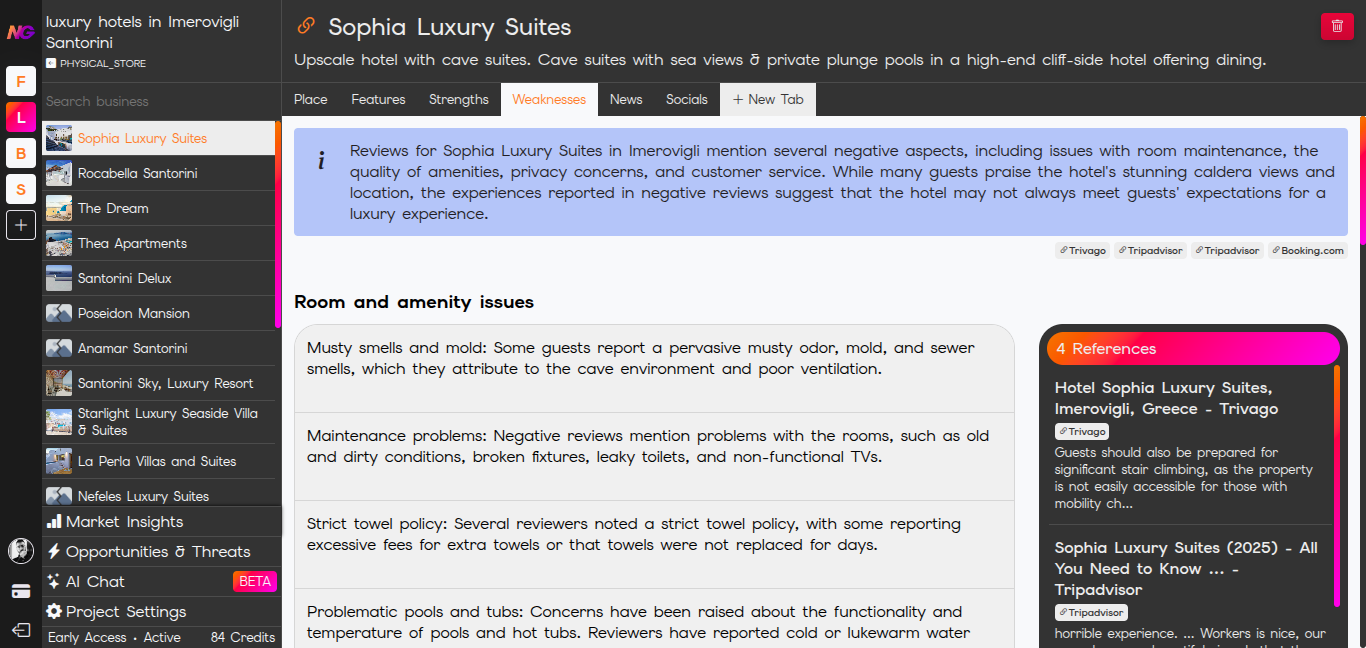NextGap - Turn Market Data Into Action - Screenshot 4 showing product features and functionality