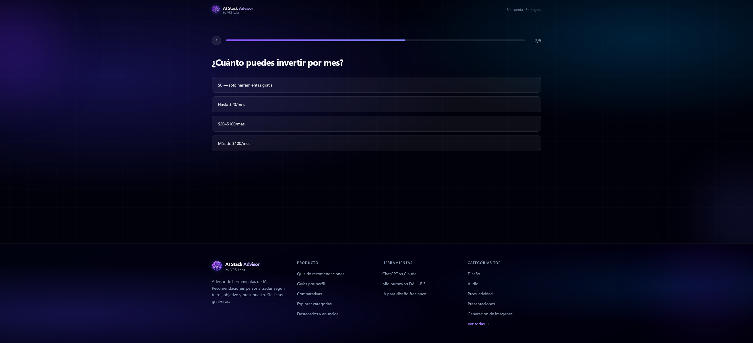 AI Stack Advisor by VRS Labs gallery image