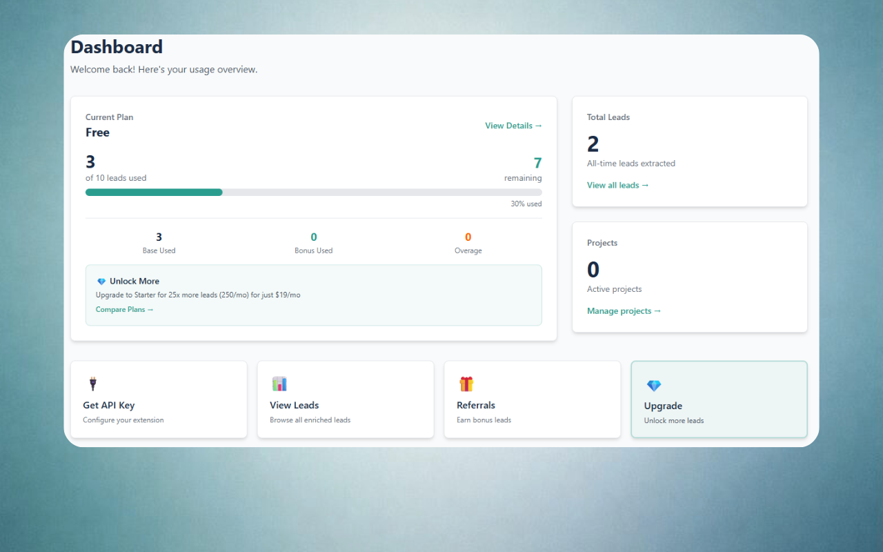 Lead3r - Screenshot 3 showing product features and functionality