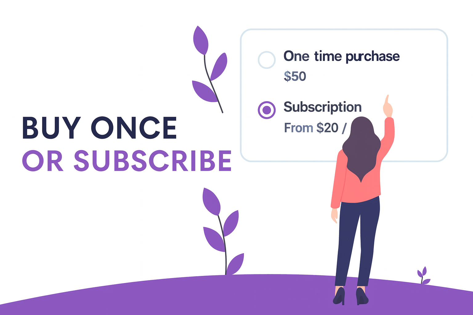 Buy Once or Subscribe Woo Subscriptions - Main product screenshot demonstrating key features and user interface