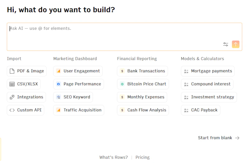 Rows Data Analyst screenshot 2