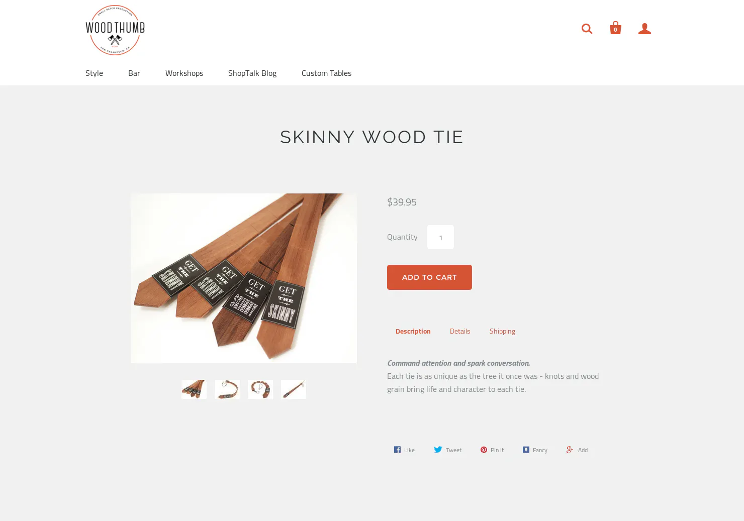 Wood Thumb Wood Ties