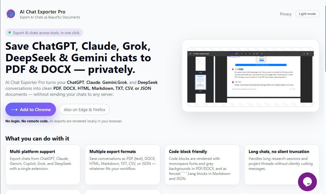 AI Chat Exporter Pro gallery image