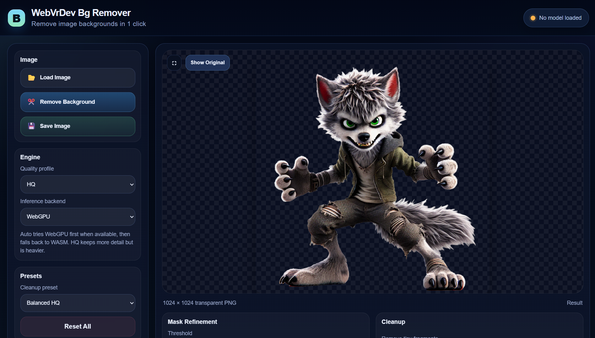 WebVrDev Bg Remover gallery image